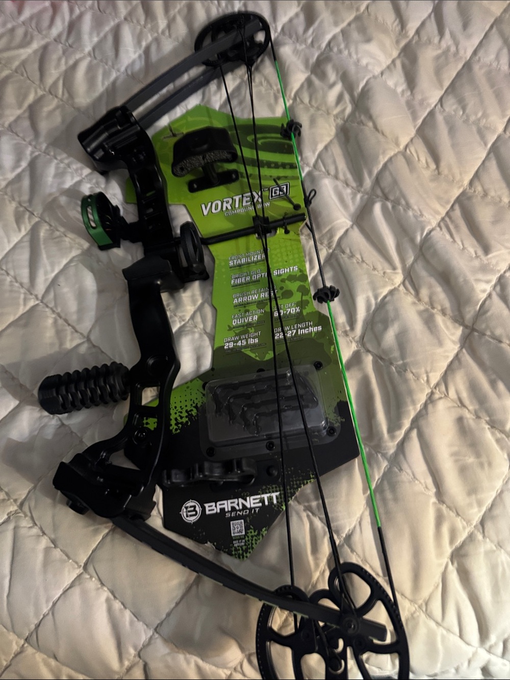 Barnett Vortex G3 Youth Compound Bow - Green & Black